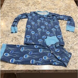 Adorable (sibling match) Jellyfish Bamboo Jammies